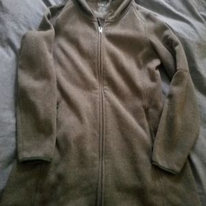 LL Bean Sweater Fleece Coat- M Petite